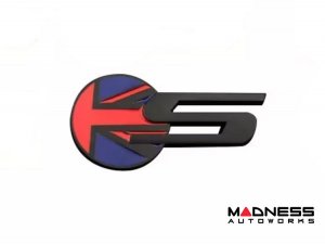 Jaguar Custom Emblem - S Sport - Satin Black Finish - Union Jack